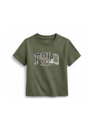 T-shirt per bambino Polo Ralph Lauren Kids verde con ricamo logo 322B18474 001 Ralph Lauren kids 