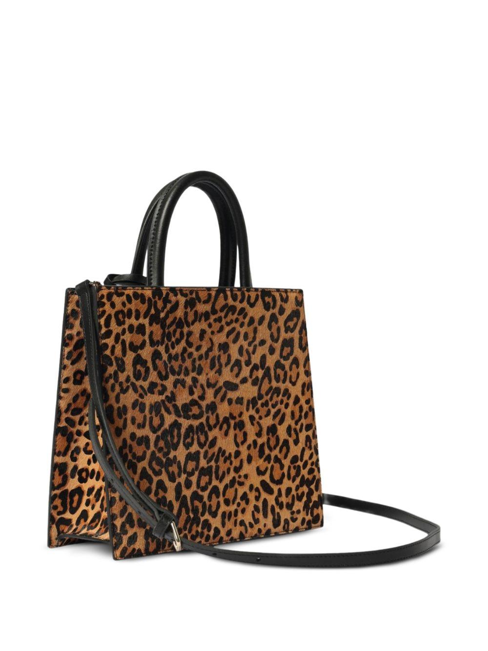 Borsa tote MC2 Saint Barth marrone con stampa animalier SHBM0001 00003L MC2 ST. BARTH KIDS 