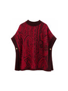 Poncho per bambina Etro Kids rosso con stampa paisley GZ2A23 W0234 562 ETRO KIDS 
