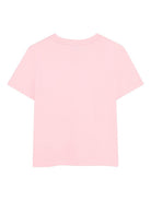 T-shirt per bambina Lanvin Enfant rosa con dettaglio logo N30331 44F LANVIN KIDS 