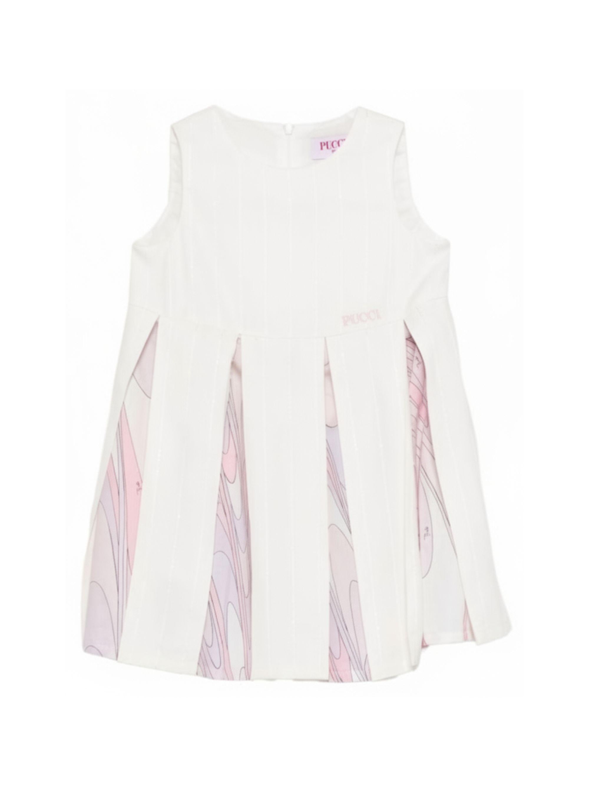 Abito per bambina Pucci Junior rosa con design plissettato PY1B42 S0228 101BC EMILIO PUCCI JUNIOR 