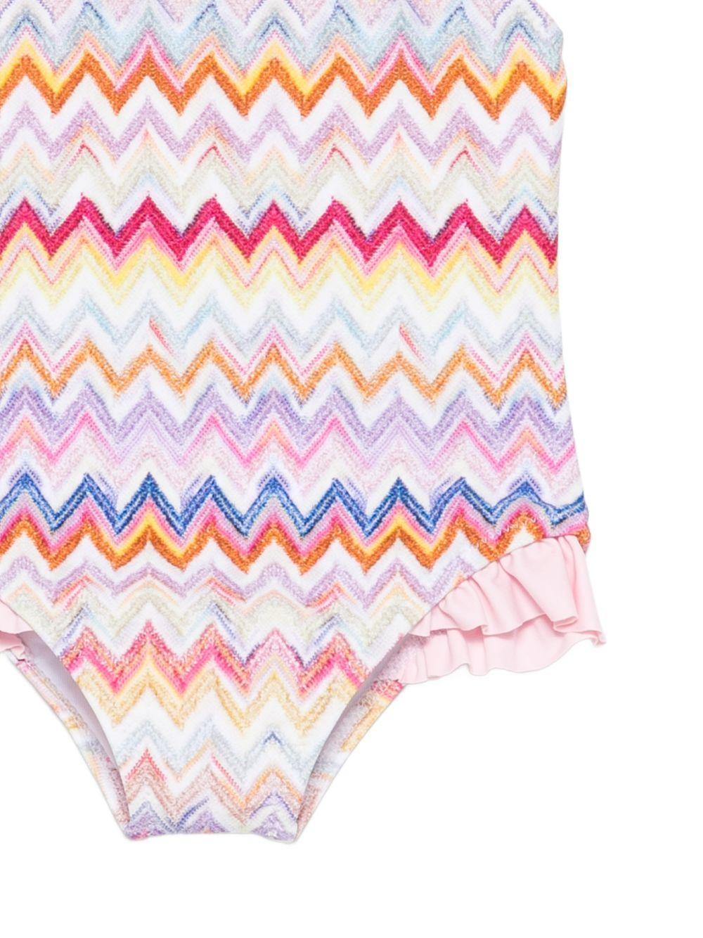 Costume per neonata Missoni kids multicolore con motivo a zig zag MYC019 Z3801 999 MISSONI KIDS 