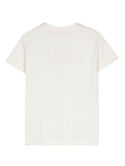 T-shirt per bambini Fendi Kids bianca con logo ricamato sul davanti JUI159 7AJ F1PCP FENDI KIDS 