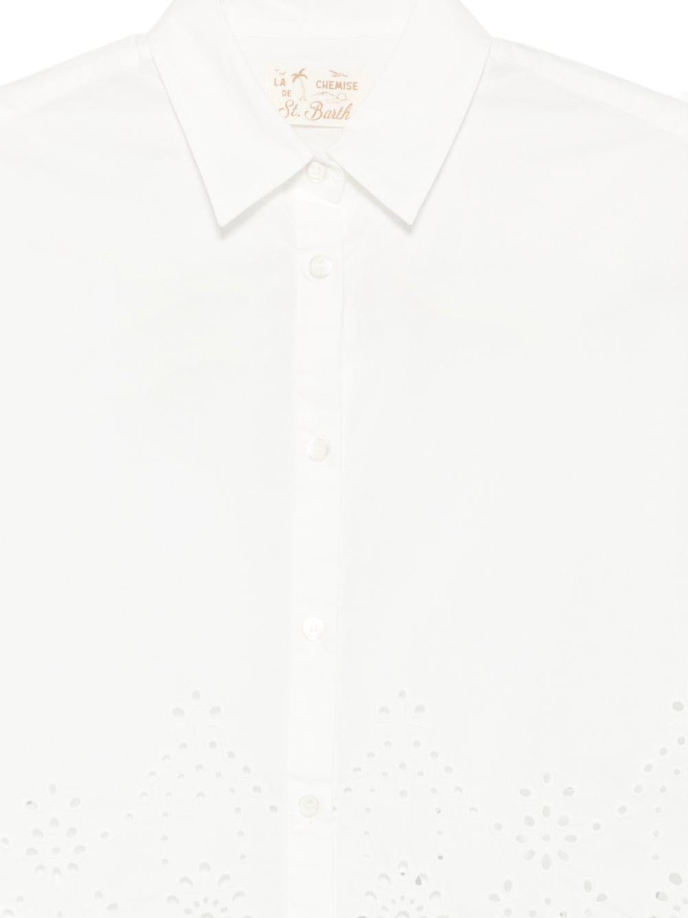 Camicia per donna MC2 Saint Barth bianca in pizzo sangallo CEM0001 01315L MC2 ST. BARTH 