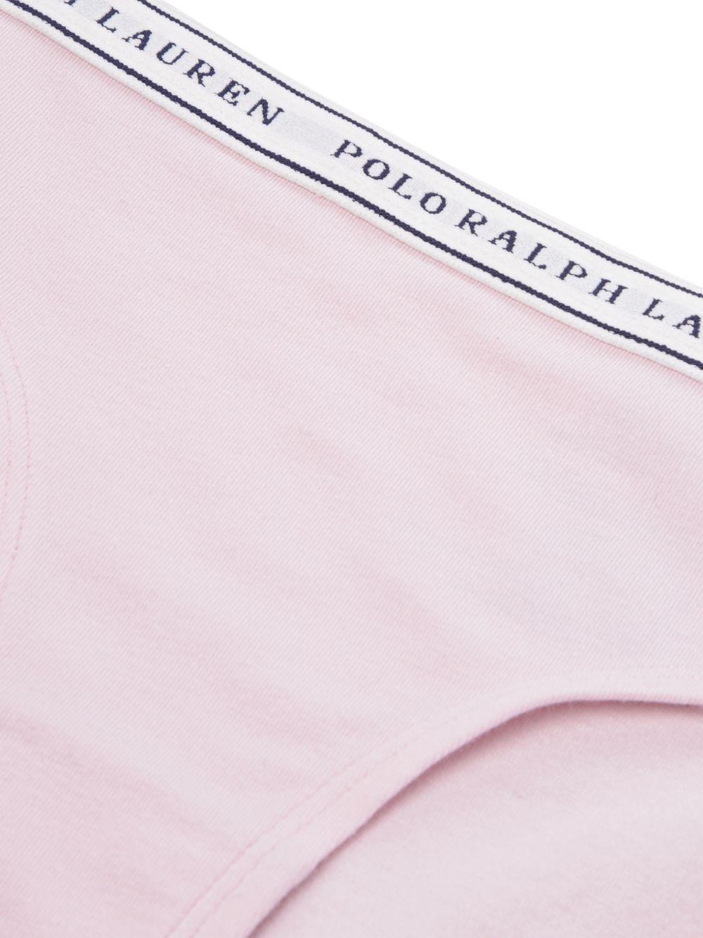 Set di 2 slip per bambina Polo Ralph Lauren Kids bianco e rosa con banda logo 4P5039 001 Ralph Lauren kids 
