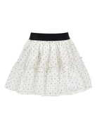Gonna per bambina Monnalisa bianca con motivo a pois 11G702 7106 9950 MONNALISA KIDS 