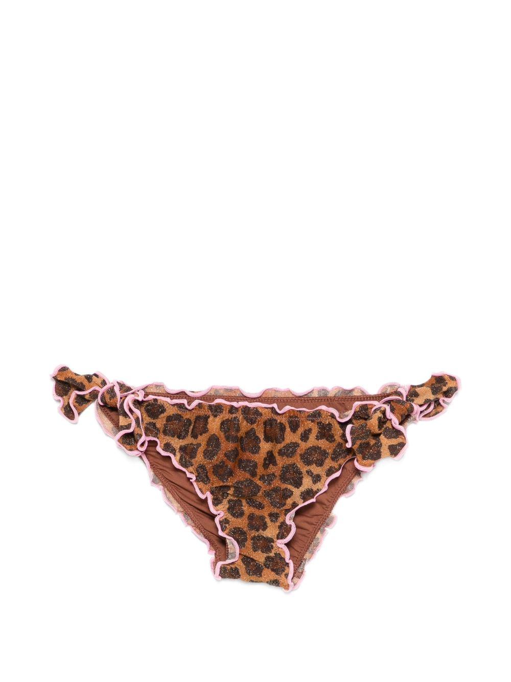 Costume per bambina MC2 Saint Barth Kids marrone con stampa animalier CRIC001 00520L MC2 ST. BARTH KIDS 