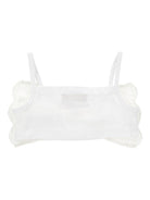 Top per bambina Monnalisa bianco con dettaglio fiocco ricamato 17G302 7043 0099 MONNALISA KIDS 