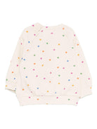 Felpa per neonata Molo bianca con stampa cuoricini all-over 6S26J203 9537 MOLO KIDS 