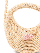 Borsa a spalla Loulou per bambina Bonpoint beige con applicazione a fiori S06GBAW00002 006 BONPOINT KIDS 