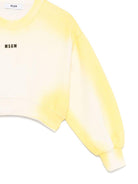 Felpa per bambina MSGM Kids giallo con stampa con logo sul petto S5MSJGSW303 MS009 MSGM KIDS 
