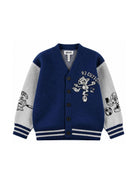 Cardigan per bambino Molo blu con design color-block 1W26K302 9757 MOLO KIDS 
