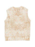 T-shirt per bambino MSGM Kids beige con fantasia tie-dye S6MSJBSW244 015 MSGM KIDS 