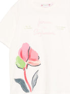 T-shirt per bambina Bonpoint roa con stampa floreale S06GTSK00026 121 BONPOINT KIDS 