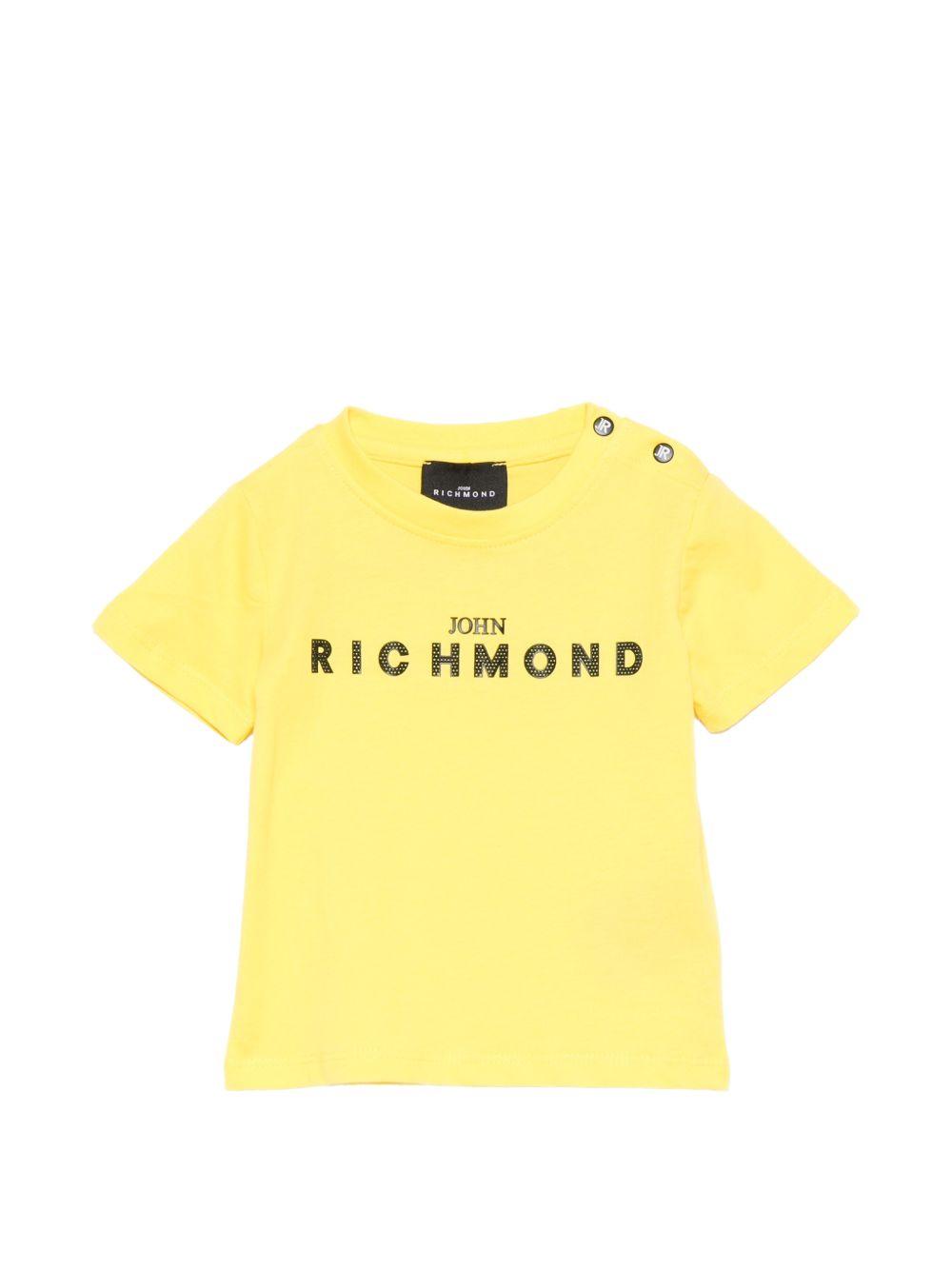 T-shirt per neonato John Richmond Junior gialla con dettaglio logo RIP26002TS YELLOW B. JOHN RICHMOND JUNIOR 