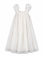 Abito per bambina Billieblush bianco a fiori U21841 105 BILLIEBLUSH 