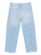 Pantaloni per bambino Emporio Armani Kids denim con logo Aquila sul retro EB000935 AF21778 MB003 EMPORIO ARMANI KIDS 