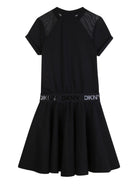 Abito per bambina  Dkny Kids nero a trapezio D62627 09B DKNY KIDS 