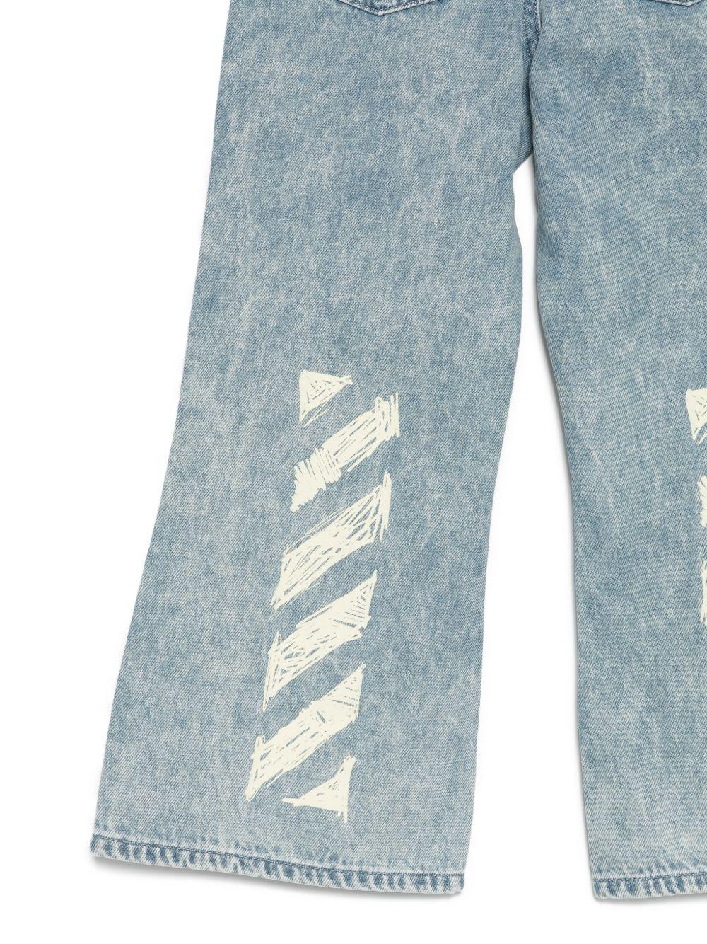 Jeans per bambina Off-White Kids denim con tasca e passante per cintura 44GYB001S26D001 452 OFF WHITE KIDS 