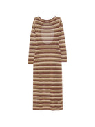 Abito da donna Robyn MC2 Saint Barth marrone con motivo a righe orizzontali RYN0001 00492L MC2 ST. BARTH 