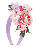 Cerchietto per bambina Monnalisa lilla con decorazione a fiori 19G010 7067 0065 MONNALISA 