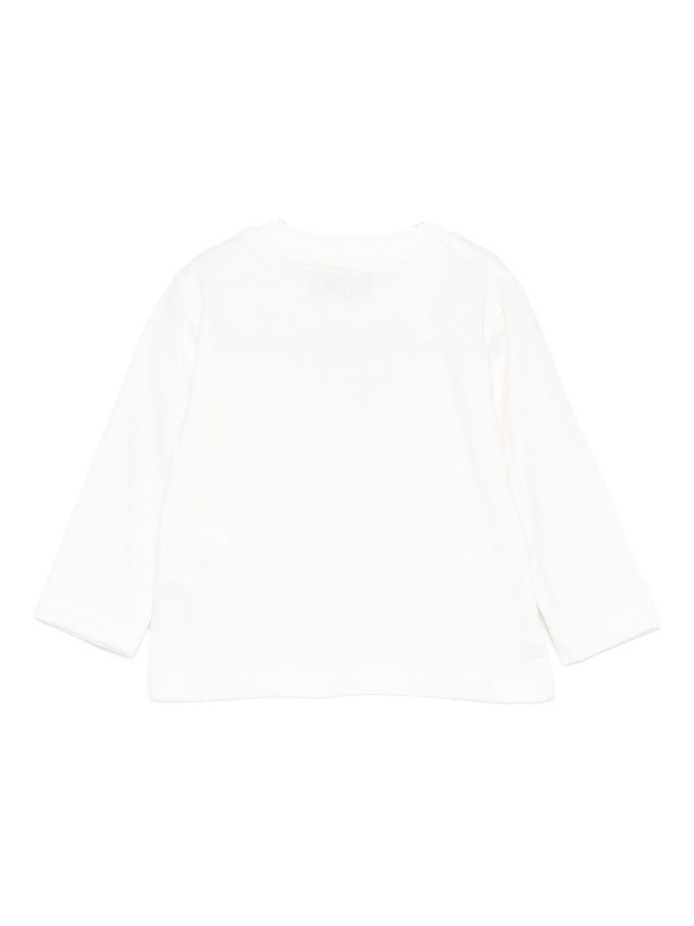 T-shirt per neonati Moschino Kids bianco con stampa grafica MYO00RLAA10 10063 MOSCHINO KIDS 