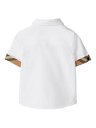 Camicia per bambino Burberry Kids bianca con colletto a punta 8121255 A1464 BURBERRY KIDS 