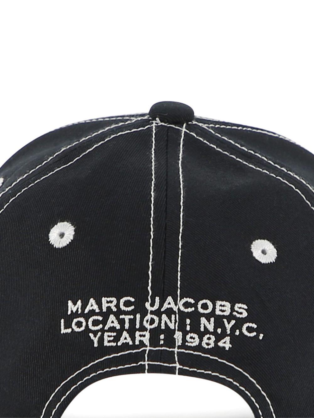 Cappello da baseball per bambino The Marc Jacobs Kids nero con logo ricamato sul davanti W60844 09B THE MARC JACOBS KIDS 