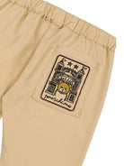 Pantaloni per neonato Moschino Kids marrone con applicazione logo MUP05DLYA01 20821 MOSCHINO KIDS 