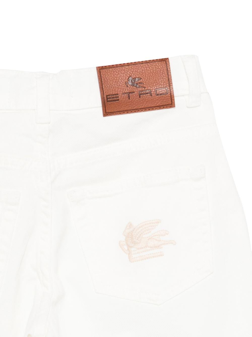 Pantaloni per bambino Etro Kids bianchi con ricamo GY6V0T Z3702 101 ETRO KIDS 
