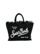 Borsa Vanity MC2 Saint Barth nero con stampa logo sul davanti VANI001 00208L MC2 ST. BARTH KIDS 