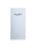 Telo mare MC2 Saint Barth bianco e azzurro con motivo a righe FOUL002 00937L MC2 ST. BARTH KIDS 