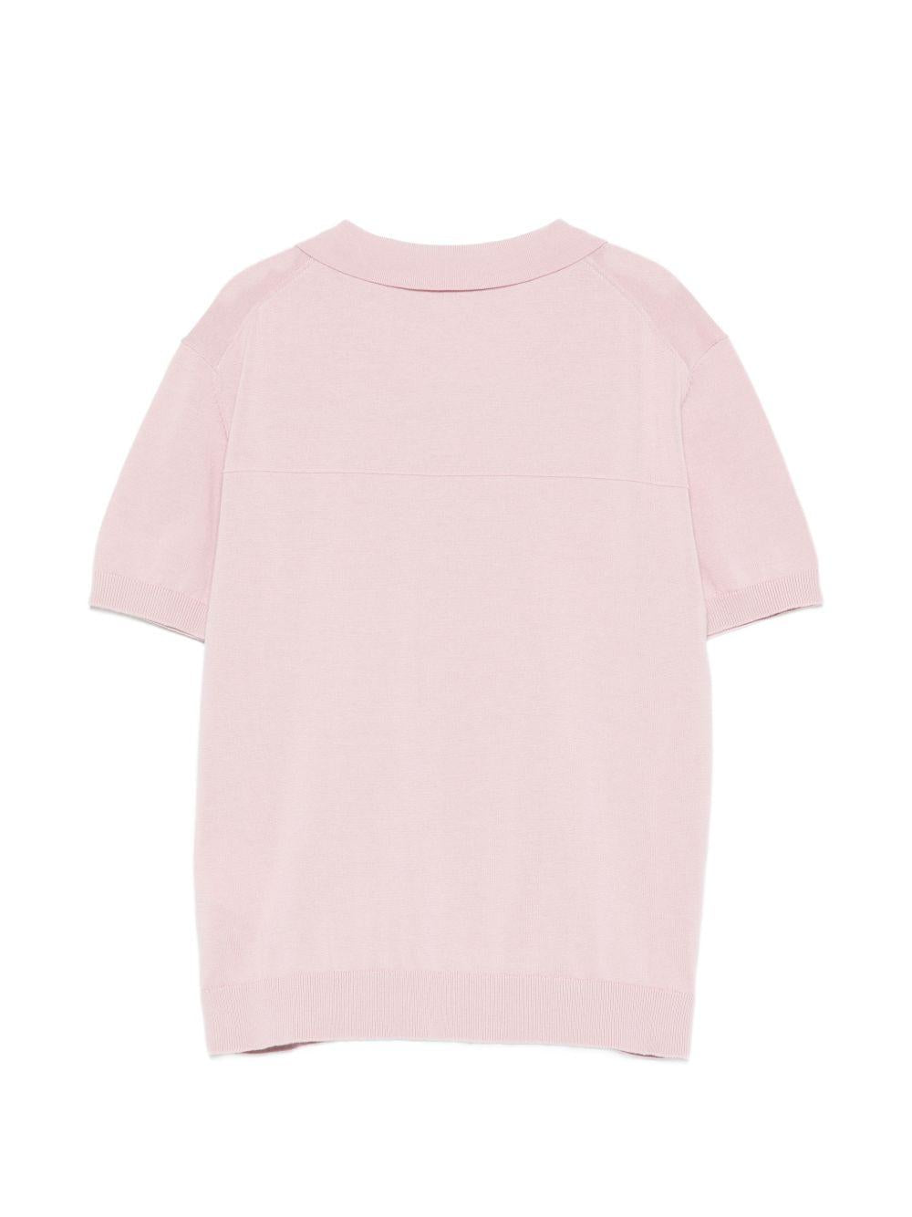 Polo per bambino Paolo Pecora Kids rosa con scollo a V PP4277 PEONIA PAOLO PECORA KIDS 