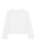 T-shirt per bambina Michael Kors Kids bianca con dettaglio logo R30495 117 MICHAEL KORS KIDS 