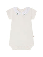 Tutina per neonati Bonpoint bianca con dettaglio ricamato C06OUNK00001 002 BONPOINT KIDS 