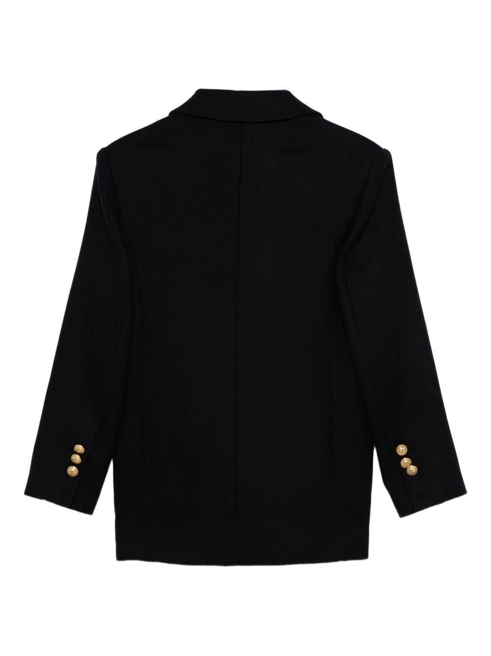 Blazer doppiopetto per bambino Balmain Kids blu con tasche applicate BX2P84 I0283 621OR BALMAIN KIDS 