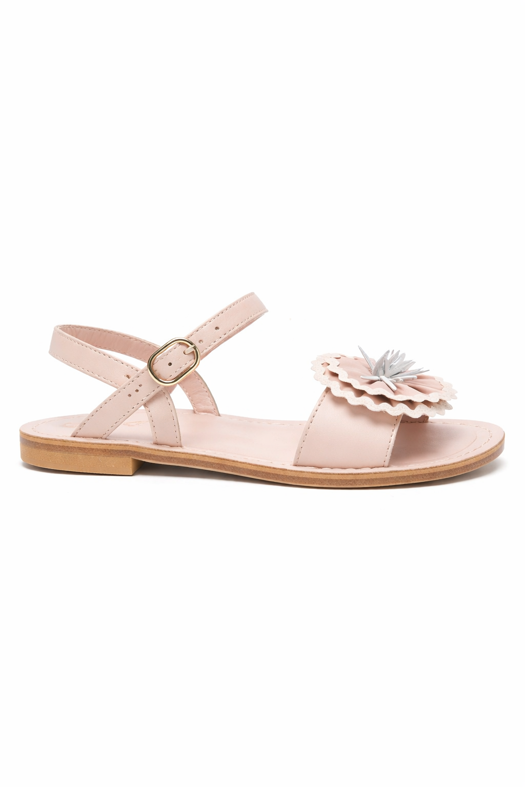 Sandali per bambina Bonpoint rosa con applicazione fiori sul davanti S06GSOL00009 025A BONPOINT KIDS 
