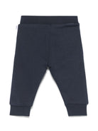 Pantaloni sportivi con stampa per neonato BOSS Kidswear blu con orli a coste J52072 849 BOSS KIDS 