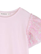 T-shirt per bambina Billieblush rosa con decorazione con paillettes U21938 44L BILLIEBLUSH KIDS 