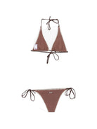 Bikini da donna MC2 Saint Barth marrone con finiture all'uncinetto MRL0014 08231L MC2 ST. BARTH 