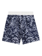 Costume per bambino Hugo Kids blu con stampa fiori G00978 V21 Hugo KIDS 