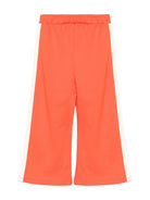 Pantaloni sportivi per bambina Mini Rodini Note rosso con dettaglio laterale a righe 2523011142 RED MINI RODINI 