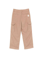 Pantaloni per bambino Eleventy Kids marrone con patch con logo EZ6H90 I0233 877 ELEVENTY KIDS 