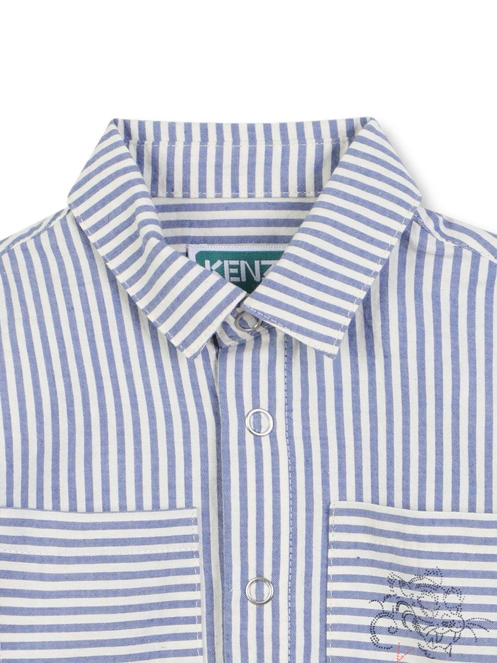 Camicia per neonato Kenzo Kids blu a righe con bottoni K61280 780 KENZO KIDS 