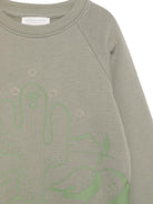 Felpa per bambino Stella McCartney Kids verde con stampa grafica TZ4P70 Z3059 774 STELLA McCARTNEY KIDS 