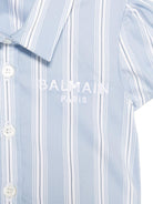 Camicia per neonata Balmain Kids multicolore con design a righe BY5001 P0592 685BC BALMAIN KIDS 
