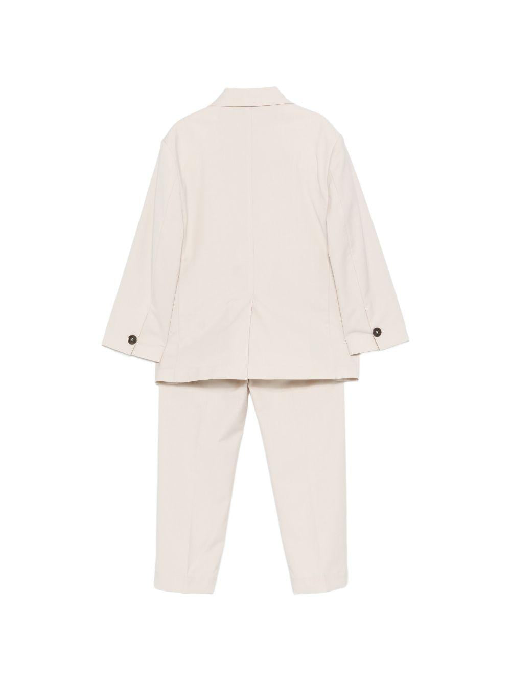 Abito a doppiopetto per bambino Paolo Pecora Kids beige con revers a lancia PP4268 BEIGE PAOLO PECORA KIDS 