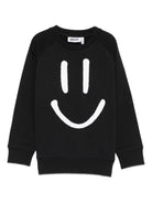 Felpa Mike per bambino Molo nera con stampa smile sul davanti 6S26J201 0099 MOLO KIDS 