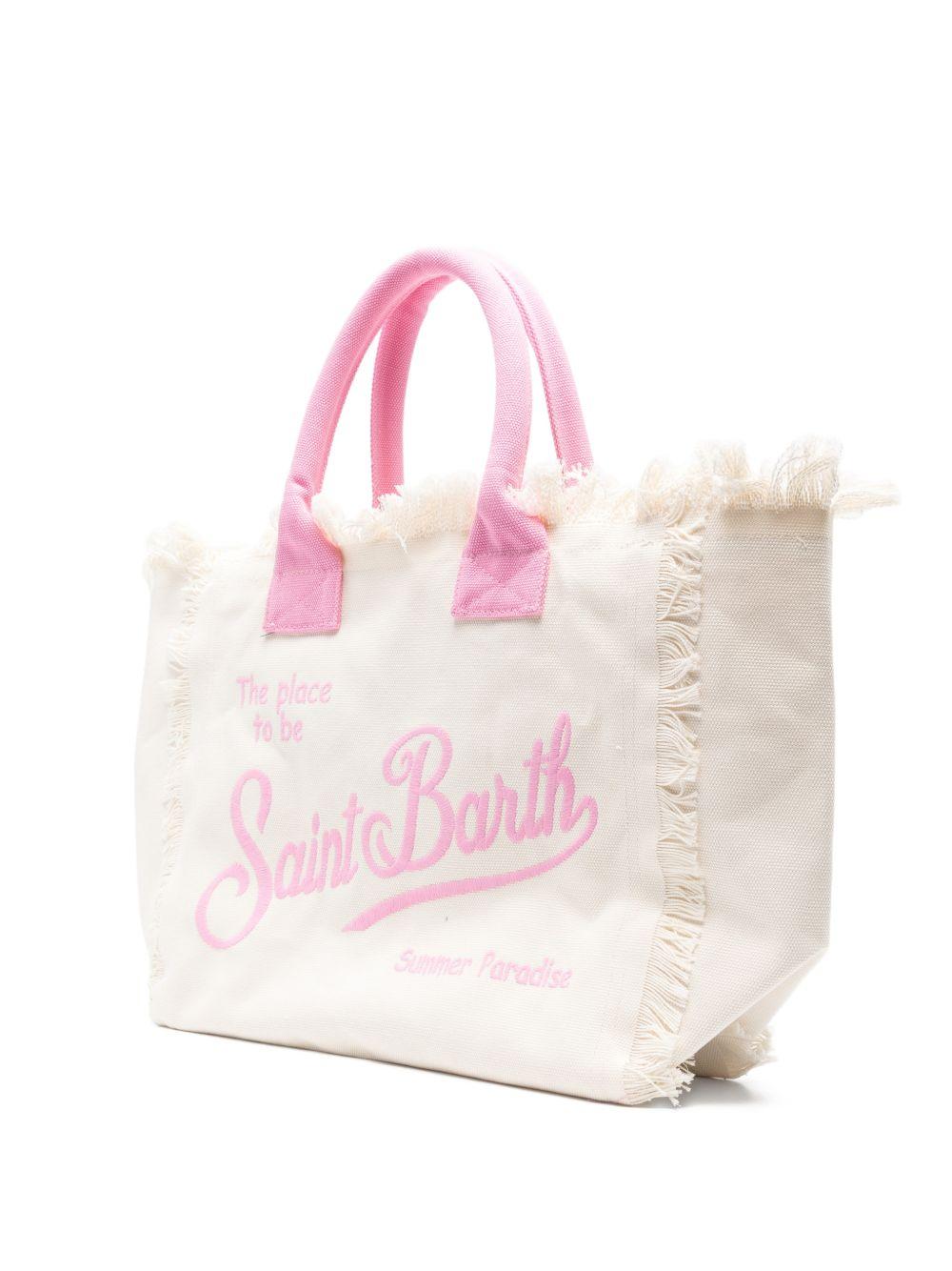 Borsa Vanity MC2 Saint Barth bianca con manici a contrasto VANI001 09476L MC2 ST. BARTH KIDS 