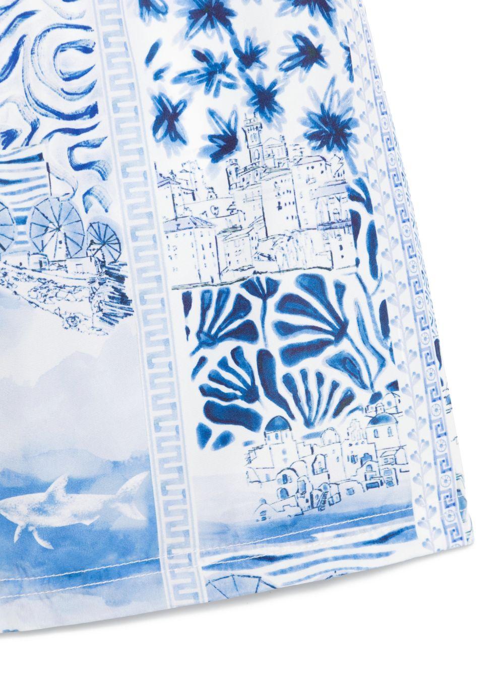 Costume per bambino Paul & Shark Kids azzurro con stampa all-over WML002LKB04 85301 PAUL & SHARK KIDS 